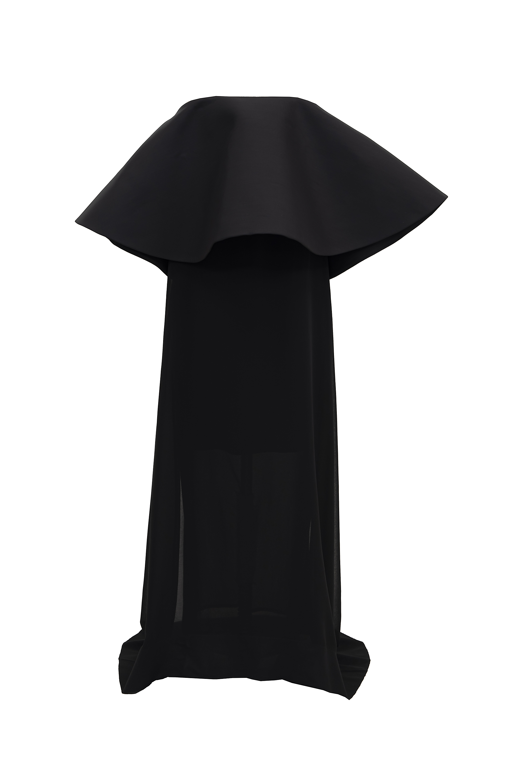 Jacquemus］ストラップレスシフォンドレスVela gown-ブラックを